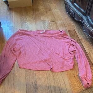 Free People Long-Sleeve Pink Top